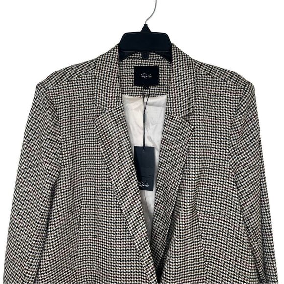 Rails Cambridge Plaid Houndstooth Jac Double Breasted Academia Blazer Large - Picture 6 of 16